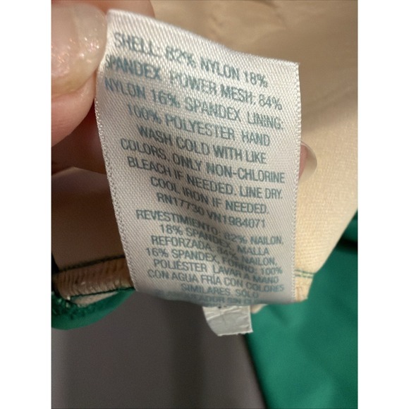 Kona Sol One Piece Swimsuit Green Women's Size XL 16 Beach Resort - Picture 6 of 10